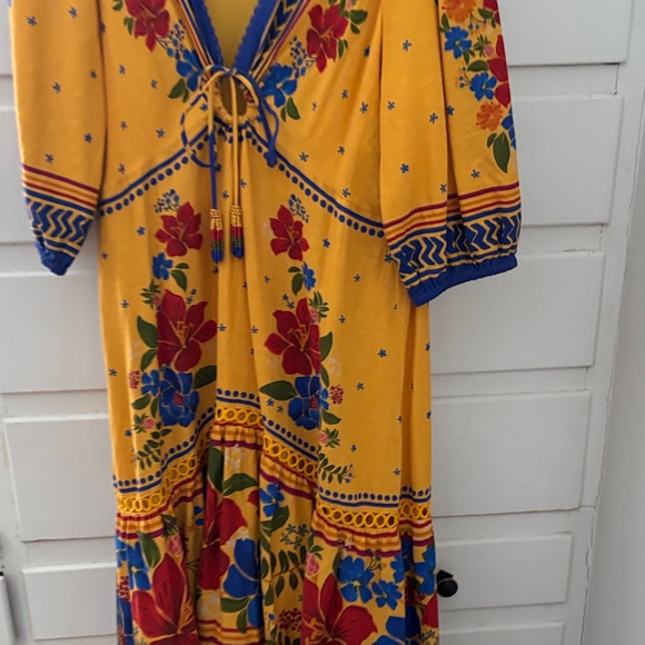 FARM Rio Yellow Floral Dress - Picture 8 of 10